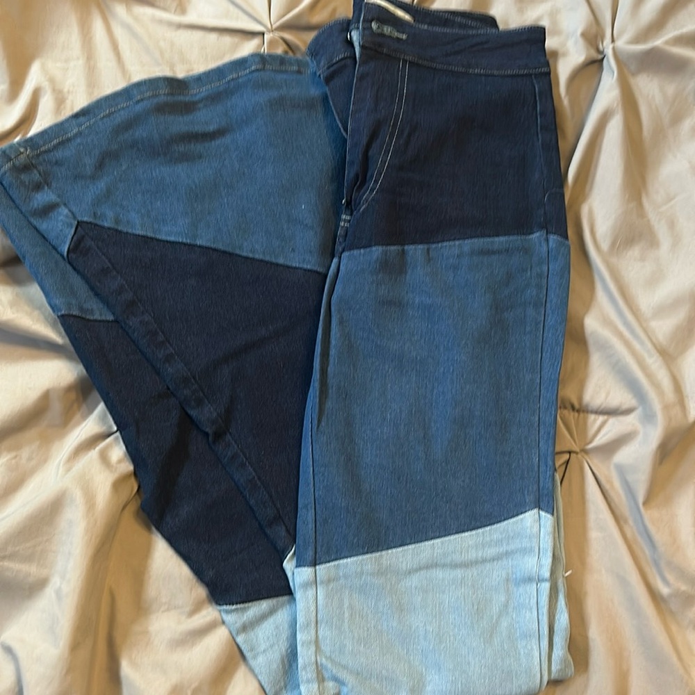 Altered State Flared Patchwork Denim Jeans. Perfe… - image 2